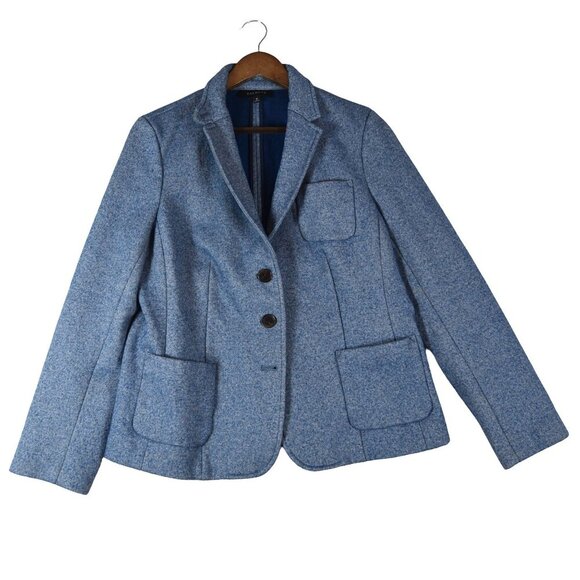 Talbots Blue Wool Blazer Size 16 Preppy Classic Very Great Condition - Picture 1 of 7